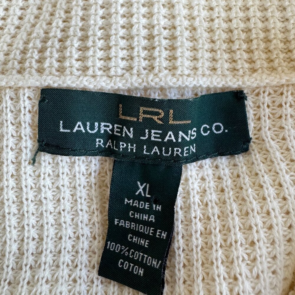 🎉😀CLEARANCE SALE!!😀LAUREN RALPH LAUREN Cowl Neck Waffle Knit Long Sleeve Top - Picture 6 of 10